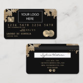 Credit Kaart Gouden Honingraat vrouwelijke logo Visitekaartje (Voorkant / Achterkant)