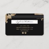 Credit Kaart Gouden Honingraat vrouwelijke logo Visitekaartje (Achterkant)