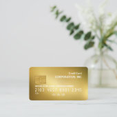 credit Kaart | Gouden textuur achtergrond Visitekaartje (Staand voorkant)