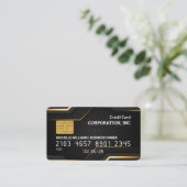 credit Kaart | Gouden zwarte slanke lijnen Visitekaartje