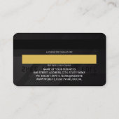 credit Kaart | Gouden zwarte slanke lijnen Visitekaartje