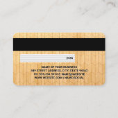 Credit Kaart | Houten Comité Modern Patroon Visitekaartje (Achterkant)