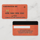 credit Kaart | linnenstof Visitekaartje (Voorkant / Achterkant)