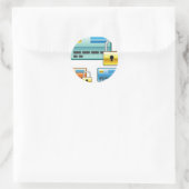 Credit Kaart Lock debetkaart Ronde Sticker (Tas)