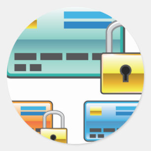 Credit Kaart Lock debetkaart Ronde Sticker
