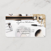Credit Kaart Make-up Artist gouden druppels Visitekaartje (Achterkant)