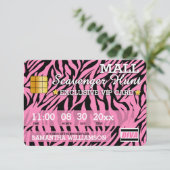 Credit Kaart Mall Scavenger Hunt Party Invitation (Staand voorkant)