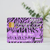 Credit Kaart Mall Scavenger Hunt Party Invitation (Staand voorkant)