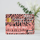 Credit Kaart Mall Scavenger Hunt Party Invitation (Staand voorkant)