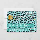 Credit Kaart Mall Scavenger Hunt Party Invitation (Voorkant)