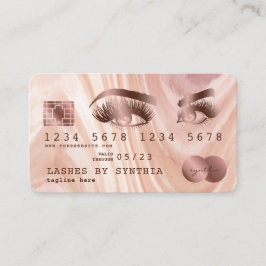 Credit Kaart Modern Dusty Pink Marble Make-up Arti Visitekaartje