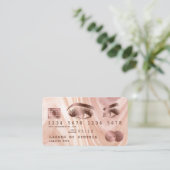 Credit Kaart Modern Dusty Pink Marble Make-up Arti Visitekaartje (Staand voorkant)