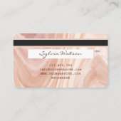 Credit Kaart Modern Dusty Pink Marble Make-up Arti Visitekaartje (Achterkant)