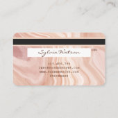 Credit Kaart Modern Dusty Pink Marble Make-up Arti Visitekaartje (Achterkant)