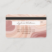Credit Kaart Modern Dusty Pink Marble Voeg uw Logo Visitekaartje (Achterkant)