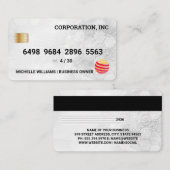 credit Kaart | Moderne technische achtergrond Visitekaartje (Voorkant / Achterkant)