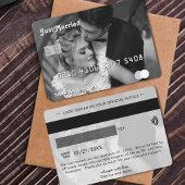 Credit Kaart net getrouwd bruiloft aankondiging