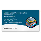 Credit Kaart Processing Services Rep Magnetisch Visitekaartje (Voorkant)