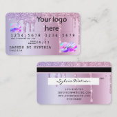 Credit Kaart Roos Gold Dripping Gold voeg uw logo Visitekaartje (Voorkant / Achterkant)