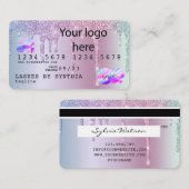 Credit Kaart Roos Gold Dripping Gold voeg uw logo  Visitekaartje (Voorkant / Achterkant)