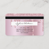 Credit Kaart Roos Gold Dripping Gold voeg uw logo  Visitekaartje (Achterkant)