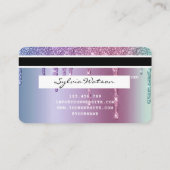 Credit Kaart Roos Gold Dripping Gold zeemeermin Visitekaartje (Achterkant)