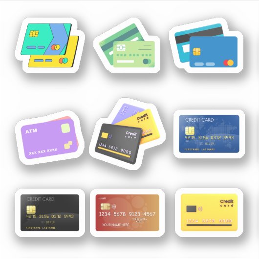 Credit Kaart Stickers (Voorkant)