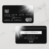 Credit Kaart stijl Zilver Visitekaartje (Voorkant / Achterkant)