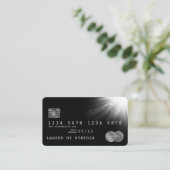 Credit Kaart stijl Zilver Visitekaartje (Staand voorkant)