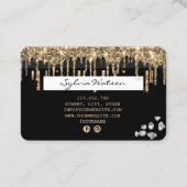 Credit Kaart Stipletting Gold diamanten Visitekaartje (Achterkant)