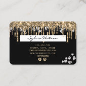Credit Kaart Stipletting Gold diamanten Visitekaartje (Achterkant)