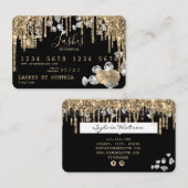 Credit Kaart Stipletting Gold diamanten Visitekaartje (Voorkant / Achterkant)