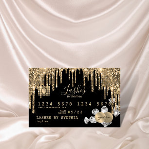 Credit Kaart Stipletting Gold diamanten Visitekaartje