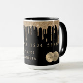 Credit Kaart Style Dripping Gold Mok (Voorkant rechts)