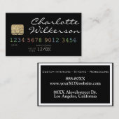 Credit Kaart Style Rainbow Zwart en Wit Visitekaartje (Voorkant / Achterkant)