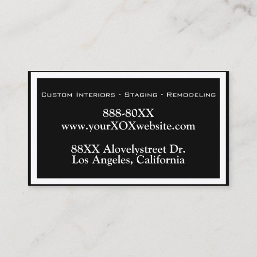 Credit Kaart Style Rainbow Zwart en Wit Visitekaartje (Achterkant)