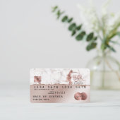 Credit Kaart Style RoseGold Hair Stylist Gescheurd Visitekaartje (Staand voorkant)