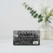 Credit Kaart Style Silver Diamond jouw naam Visitekaartje (Staand voorkant)