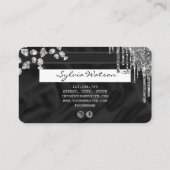 Credit Kaart Style Silver Diamond jouw naam Visitekaartje (Achterkant)