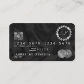 Credit Kaart Style Silver Diamond monogram Visitekaartje (Voorkant)