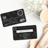 Credit Kaart Style Silver Diamond monogram Visitekaartje