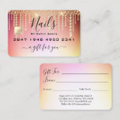 Credit Kaart Style Sparkle Drips Cadeaubon Visitekaartje (Voorkant / Achterkant)