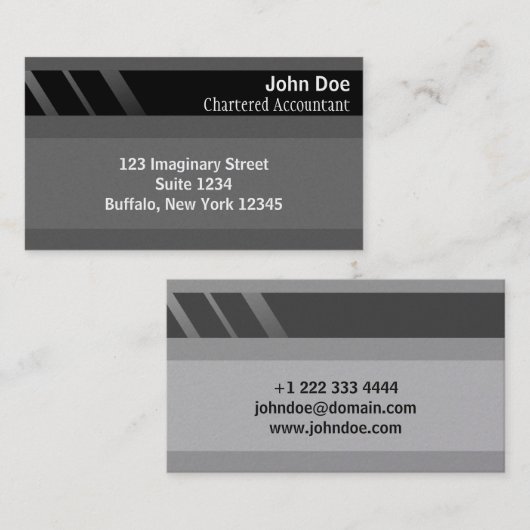 Credit Kaart Style Visitekaartje No.12 (Voorkant / Achterkant)