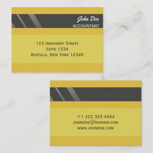 "Credit Kaart Style Visitekaartje No.4" (Voorkant / Achterkant)