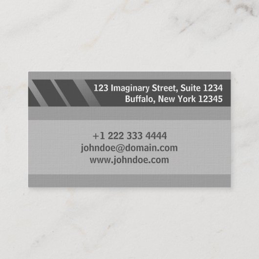 "Credit Kaart Style Visitekaartje No.8" (Achterkant)