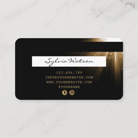 Credit Kaart styled Black Gold Visitekaartje (Achterkant)