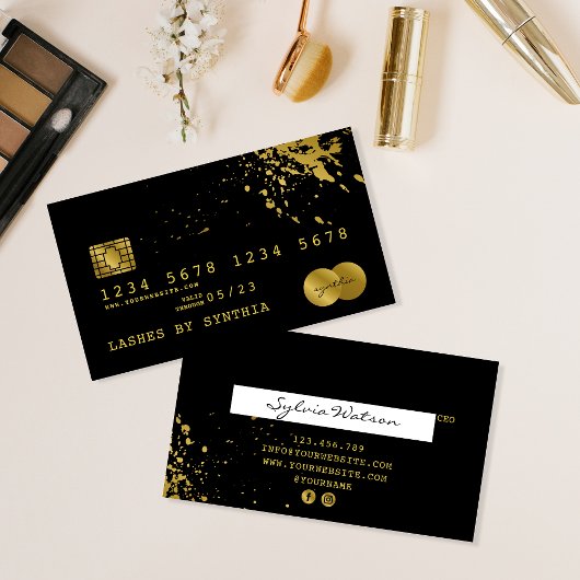 Credit Kaart styled Black Gold Visitekaartje