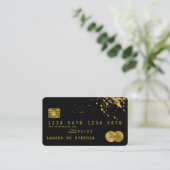 Credit Kaart styled Black Gold Visitekaartje (Staand voorkant)