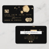 Credit Kaart styled Black Gold Visitekaartje (Voorkant / Achterkant)