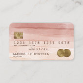 Credit Kaart Styled Dripping Gold Dusty roos Visitekaartje (Voorkant)